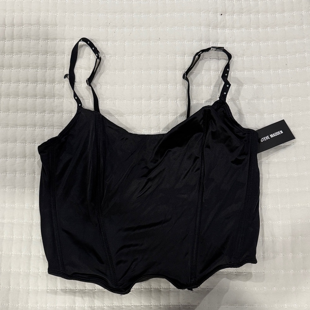 Steve Madden Black Sleeveless Top